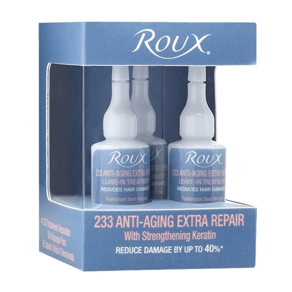 Roux 233 Anti Aging Extra Repair Kit with Keratin, Reduce Hair Damage, 1 Ea